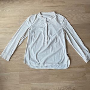 Lululemon cream-colored long sleeve blouse